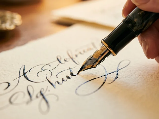 Writing a reply in your own hand on cream paper